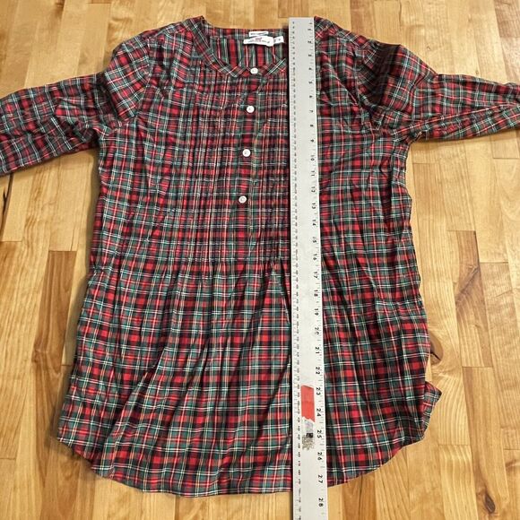 Vineyard Vines Top Tartan Plaid Popover With Cashmere Tunic Womens Sz 4 - Picture 6 of 7